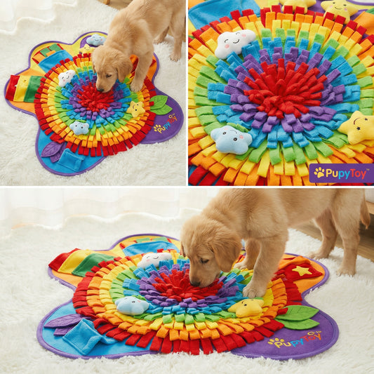 🐾PupyToy® Dog Snuffle Mat – Interactive Foraging Toy for Dogs | Non-Slip Nosework Mat for Mental Stimulation | Perfect for Stress Relief and Healthier Feeding