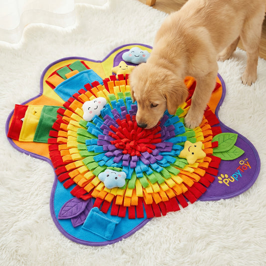 🐾PupyToy® Dog Snuffle Mat – Interactive Foraging Toy for Dogs | Non-Slip Nosework Mat for Mental Stimulation | Perfect for Stress Relief and Healthier Feeding